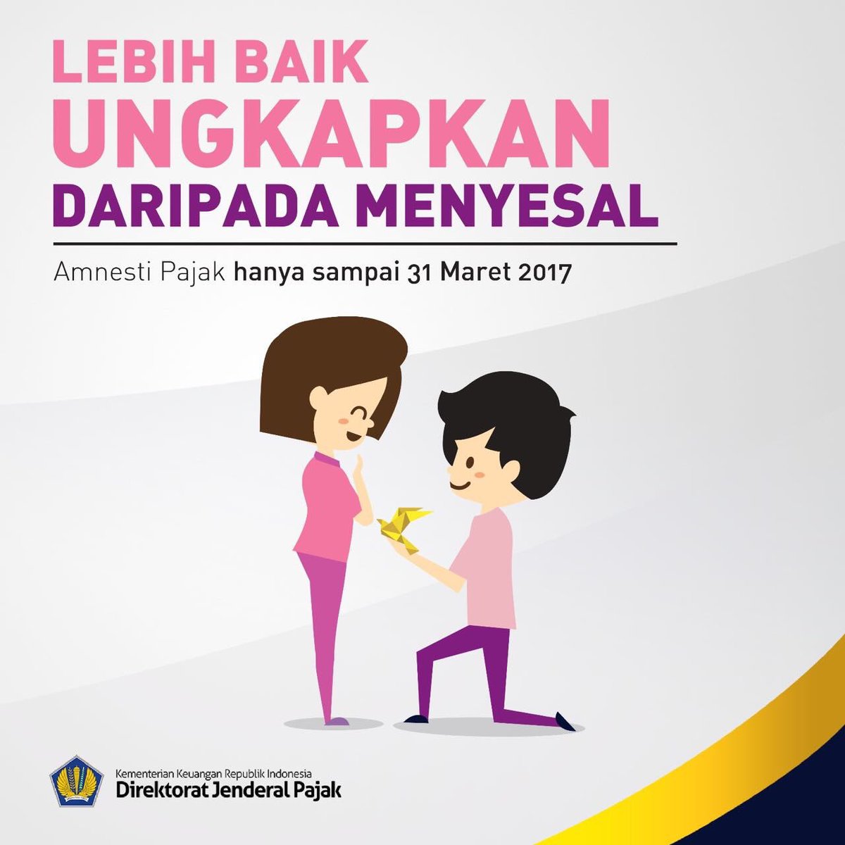 amnestipajak's tweet photo. Karena cinta perlu diperjuangkan dan #AmnestiPajak butuh kejujuran. 

https://t.co/9Ifmpsrj2x… https://t.co/HQL2CQ2UNw