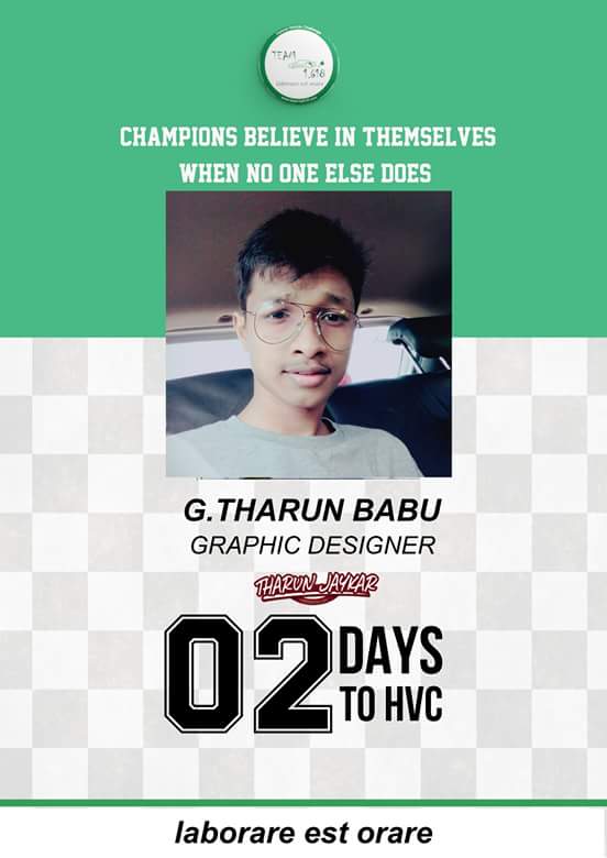 Team1p618's tweet photo. Introducing our sassiest Graphic Designer - G. Tharun Babu https://t.co/J4snLY5ZzB
