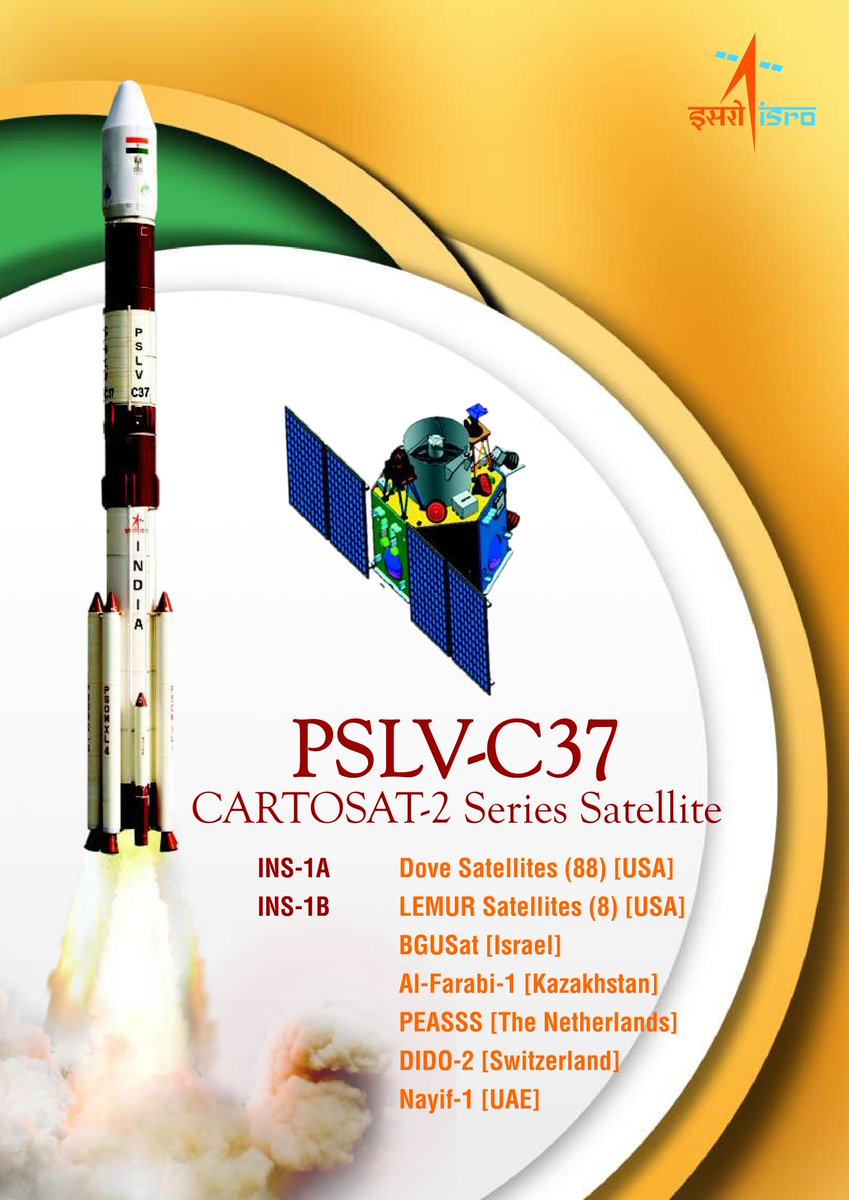 DrJitendraSingh's tweet image. Tomorrow 9 AM: Launch of #PSLV–#C37/#CARTOSAT – 2 Series Satellite @isro .