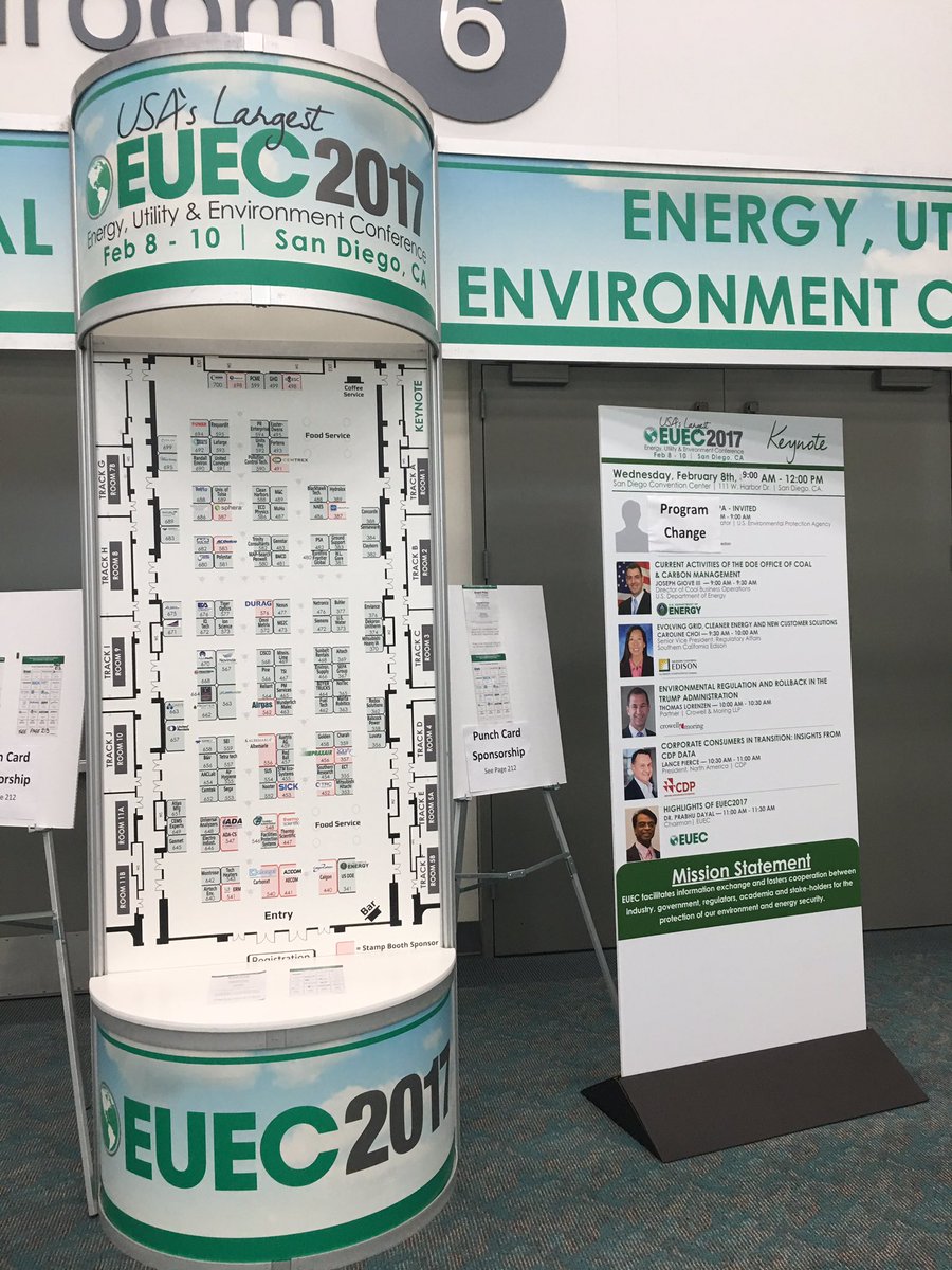 EUEConference's tweet photo. #EUEC2017 the 20th annual energy utility environment conference a success with 1600 attendees 400 speakers 150 exhibits in San Diego CA https://t.co/lqhPbZFuE6