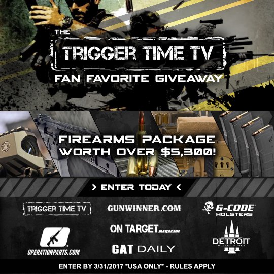 Enter The Trigger Time TV Fan Favorite Giveaway! USA ONLY - RULES APPLY - ENTER BY 3/31/2017. Enter For Free Here: eql.us/zzy