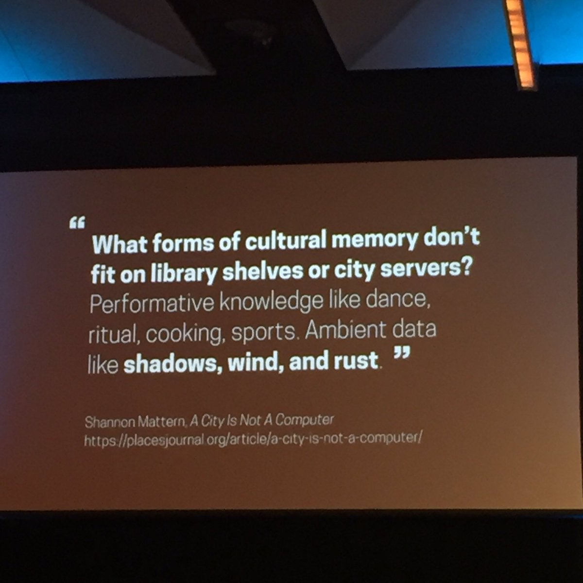 wateryone's tweet photo. A provocative and poetic final thought from @sebchan #online17 https://t.co/GctQA3HsI9