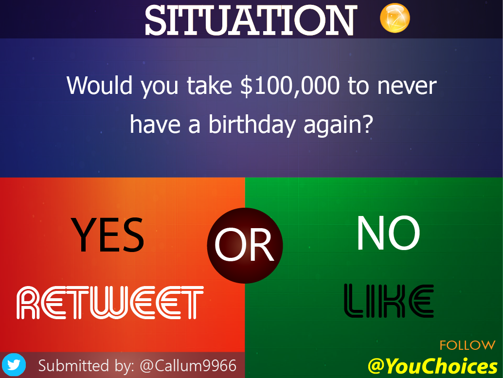 YouChoices's tweet photo. No birthday? https://t.co/IBVkffd7ww
