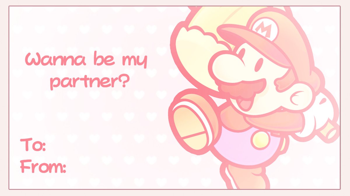goomraider's tweet photo. #papermario #valentines ranging from sweet and innocent to extended director's cut raunchy. Happy V day, everyone~ >u> https://t.co/Tgq3n7Kejx