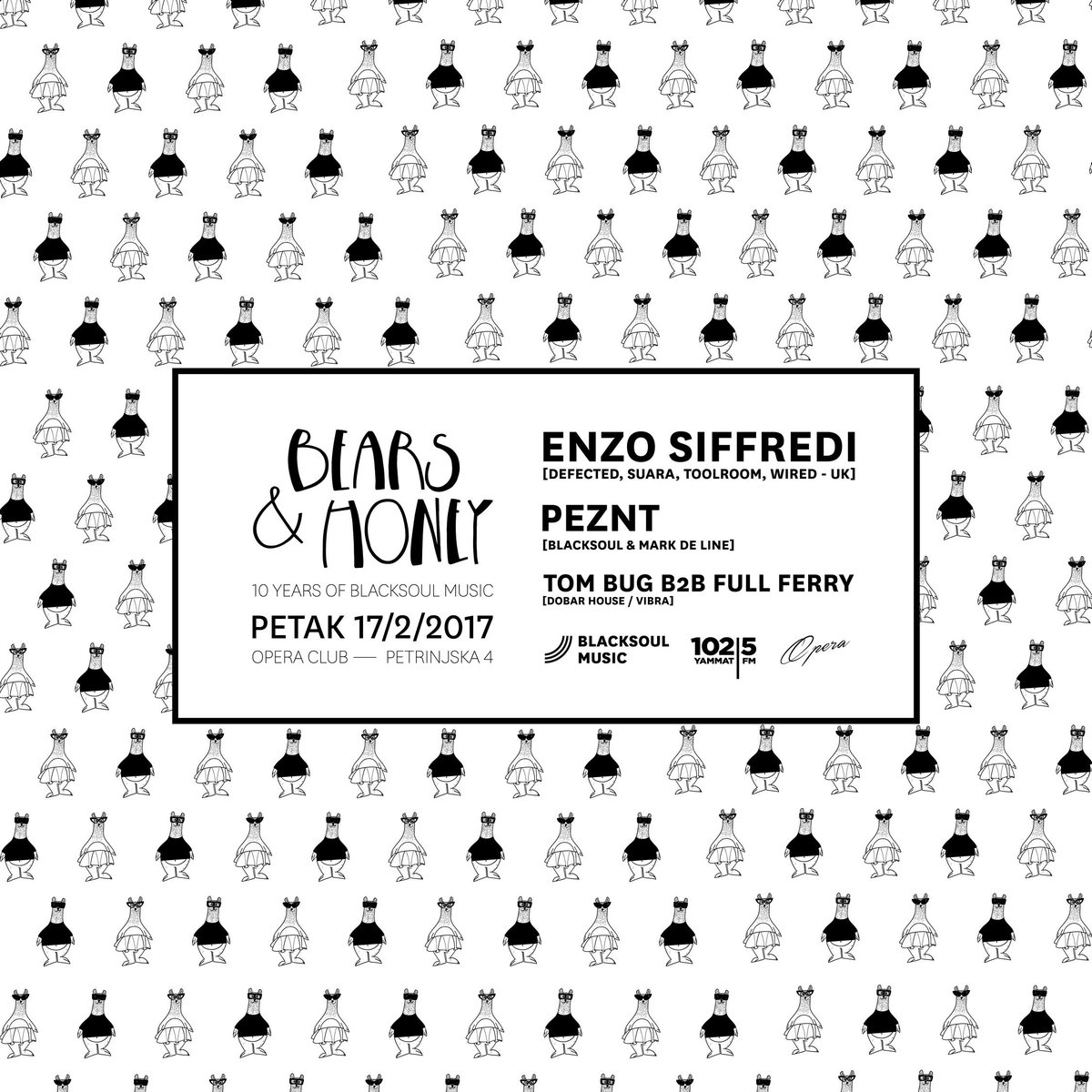OperaClubZagreb's tweet photo. This Friday ➡ Bears&amp;Honey with Enzo Siffredi! https://t.co/qb5ulrekFZ