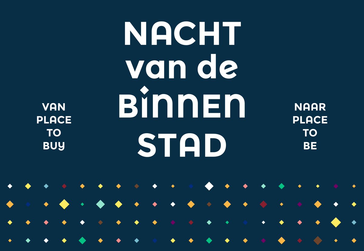 Samen met Prov. Gelderland organiseren we op 13/3 de Nacht van de #Binnenstad: van Place to Buy naar Place to Be. kennisnetwerkbinnensteden.nl/agenda/nacht-v…