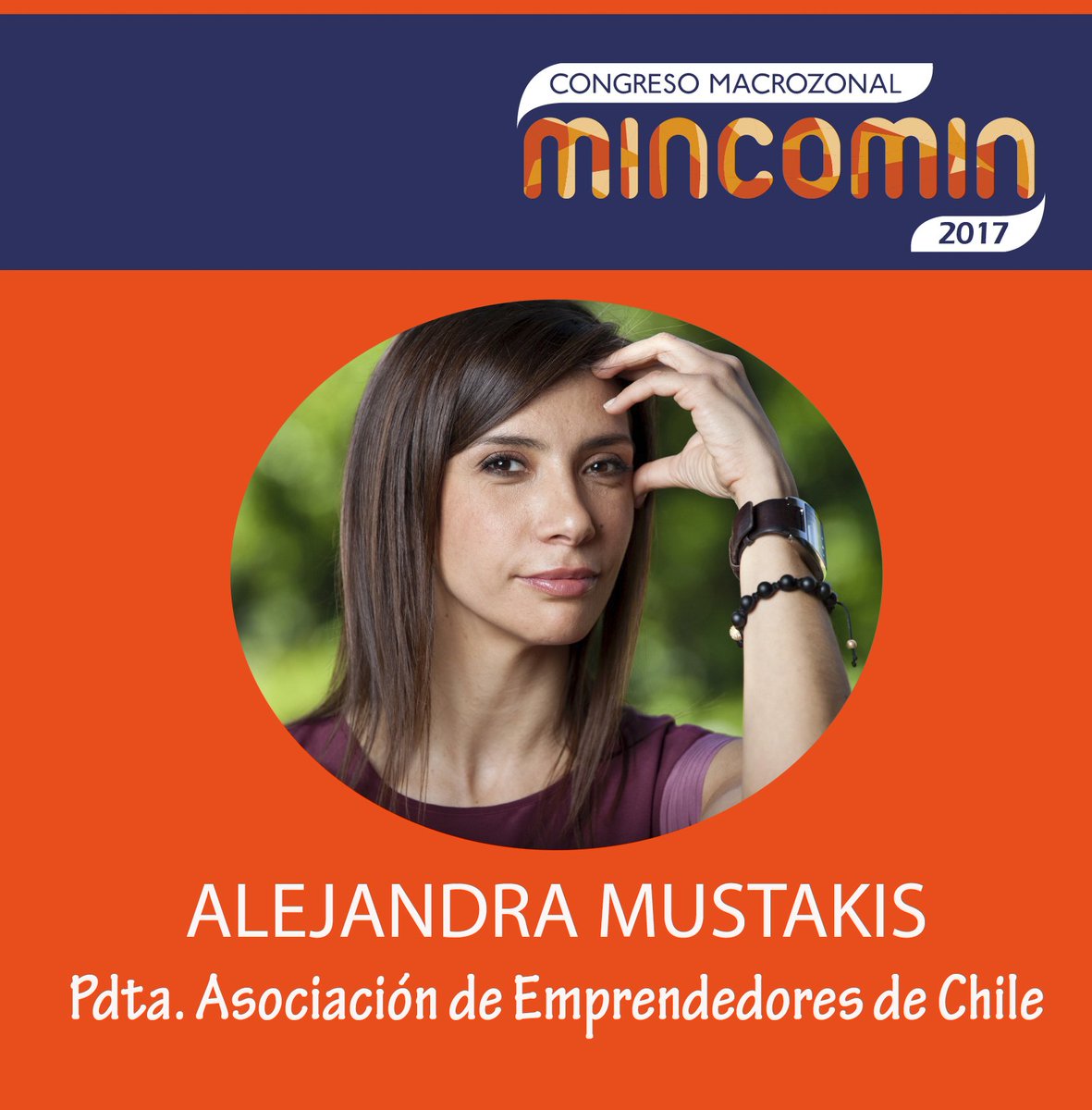 mincomin's tweet photo. ¡CONFIRMADO! @alemustakis en Congreso Macrozonal @mincomin 2017 en #Iquique, el 30 y 31 de marzo... participa e inspírate para innovar! https://t.co/AqzXs9TSIk