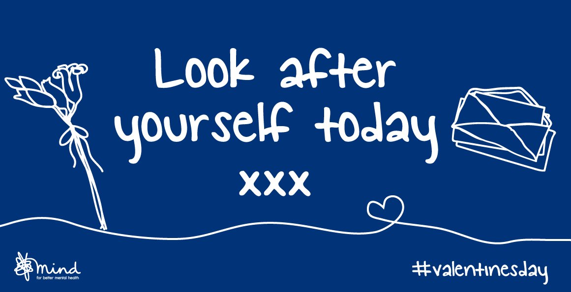 In 💙 or not, #valentinesday can be hard. If you're feeling alone, or not good enough, look after yourself today xxx ow.ly/nAI5308XW0r