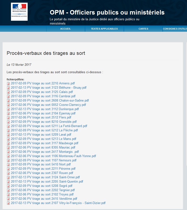 #Notaires
Les procès-verbaux des tirages au sort du 13 février sont en ligne > opm.justice.gouv.fr/content/proc%C…