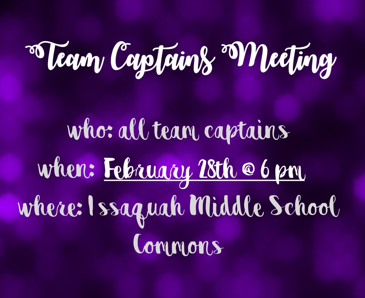 IssyRelay's tweet image. Attention all team captains: Make sure to come to the Team Captains Meeting on February 28th! It starts at 6pm at the IMS Commons!