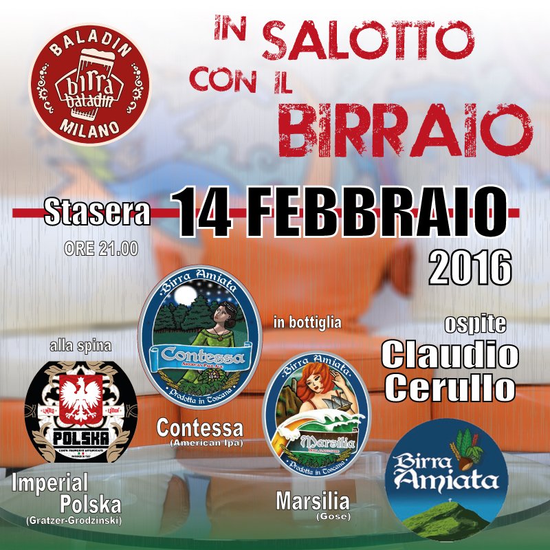BaladinMilano's tweet photo. A stasera!
Vietato mancare.
:D
#birraioinsalotto con @birra_amiata https://t.co/antdPTMpwR