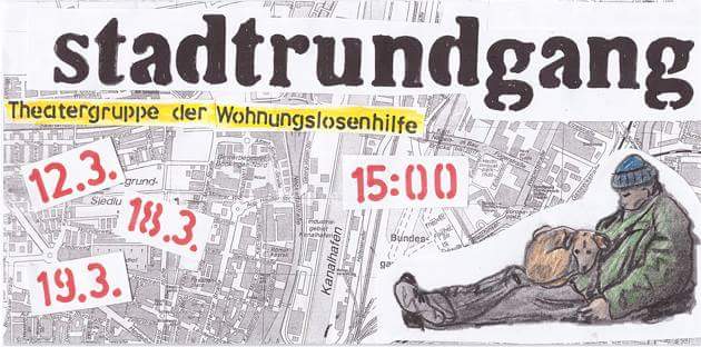 Kultureller's tweet photo. Die Theatergruppe der Wohnungslosenhilfe HN führt mit Geschichten, Gedichten, Berichten durch die Welt der Wohnungslosen in #Heilbronn. https://t.co/bfFhxyIWcv