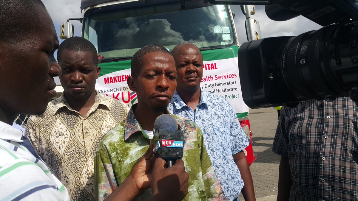 ProfKibwana's tweet photo. Flagging off the Port of Mombasa 8 Heavy Duty 100 &amp; 350KVA Generators destined for Makueni County Health Facilities 
@KenyaGovernors https://t.co/VwHw21BTuV