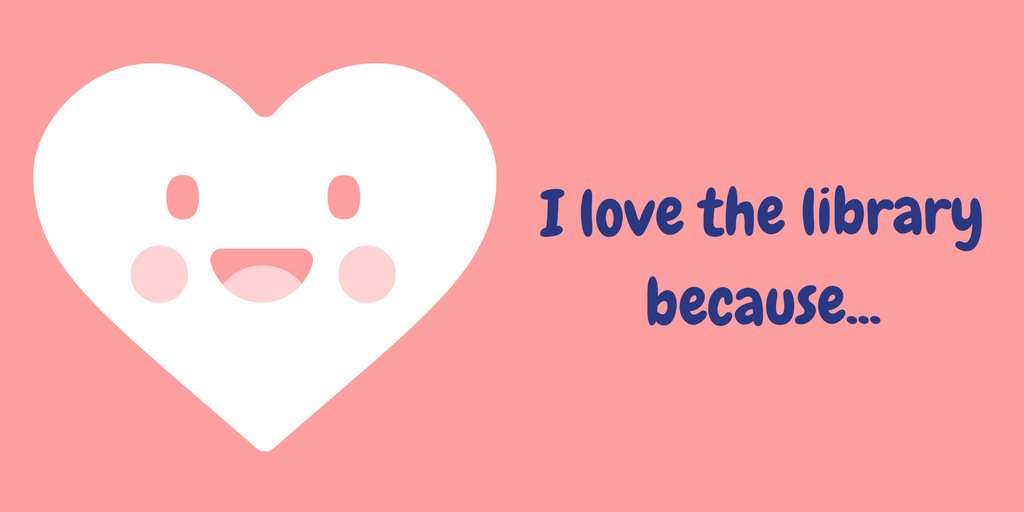 MarjonLibrary's tweet image. This Valentine&apos;s Day tell us what you love about the library- cards are available, so write us a love letter! #marjonlibrary