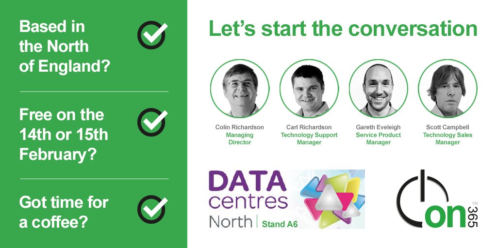 We're here in Manchester at Datacentres North, find us on stand A6 if you'd like to talk about optimising your IT infrastructure <a href="/DCNorthUK/">Critical Infrastructure</a>