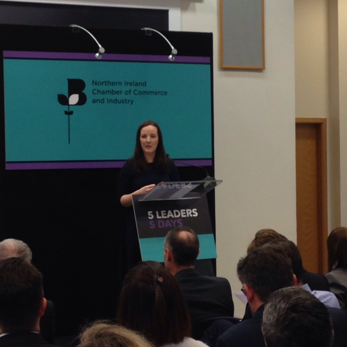 SEakin7's tweet photo. @BTinIreland welcomes @NIChamber Political Leaders Conference with @DUPleader #5L5D https://t.co/16Hnbw1vxZ