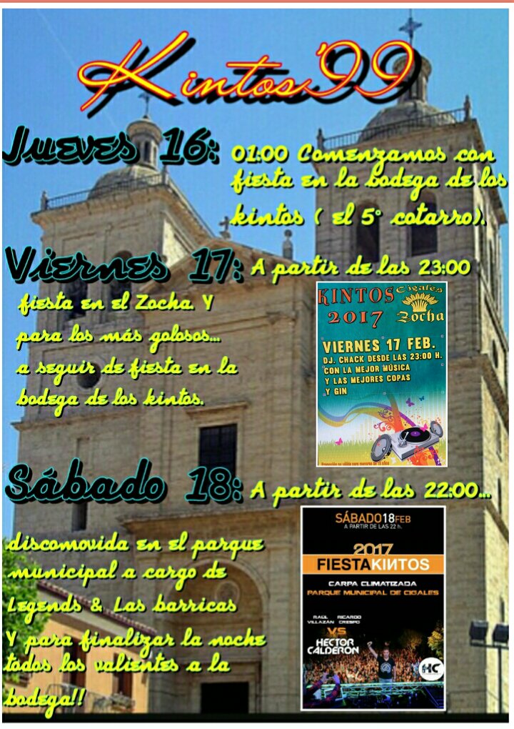 TurismoCigales's tweet photo. Este fin de semana @KintosCigales99 celebra su festividad @legendsmanda #ZochaCigales https://t.co/LhRWCdrvbL