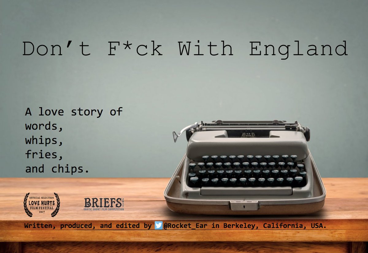 lovehurtsfest's tweet photo. A love story of words, whips, and fries...or is it chips?

The off-base "Don't Fuck with England" is playing tonight at @lovehurtsfest! https://t.co/DSZSv4YJIx