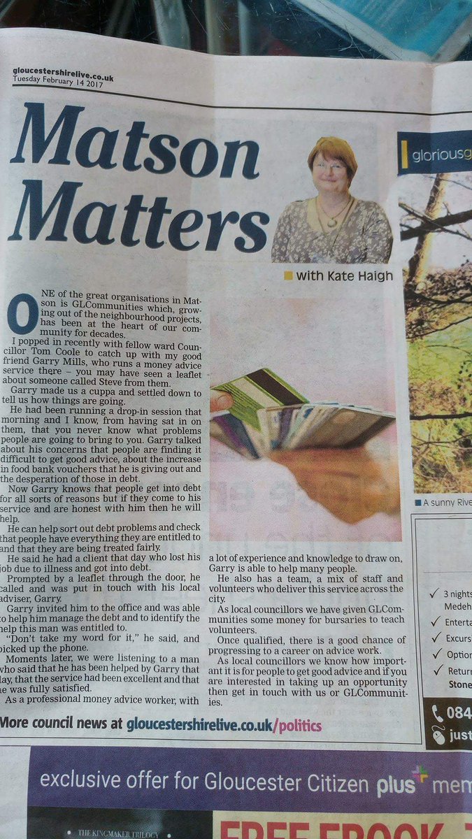 LeedsCoole's tweet photo. Good to see the latest #MatsonMatters column in today's Citizen @GlosLiveOnline @suecu @glevumhelp @GloucesterCity @katehaigh https://t.co/0CNpBSe2Wg