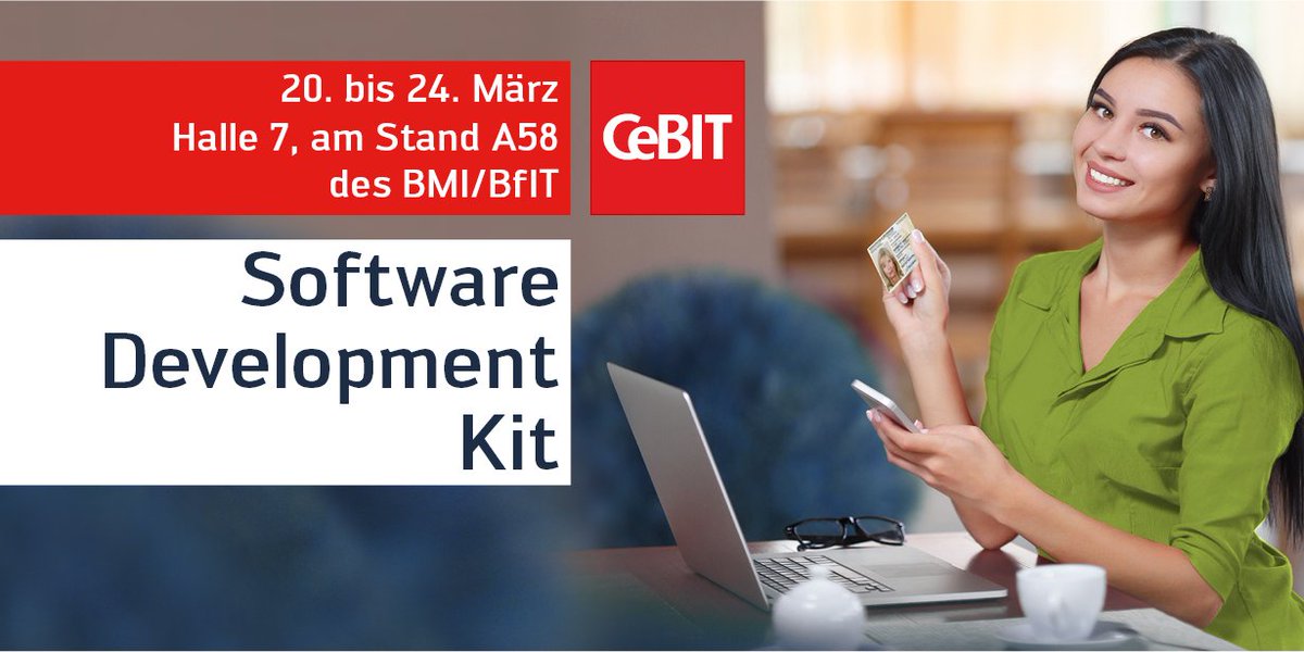 AusweisApp_Bund's tweet image. Ein weiteres Thema der #CeBIT2017 : Einsatz der #AusweisApp2 als #SoftwareDevelopmentKit - Sehen wir uns im März?