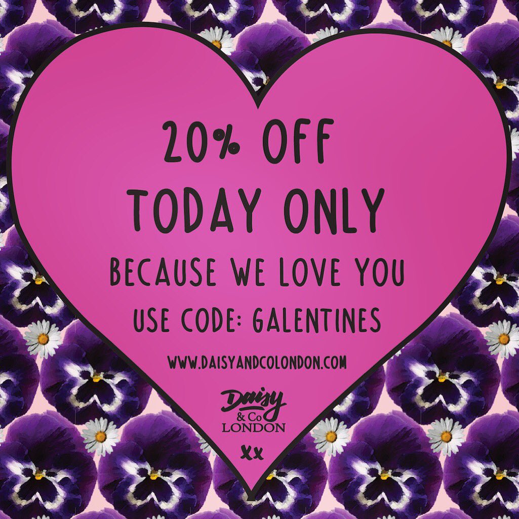 DaisyAndCoLDN's tweet photo. 20% OFF everything AND free delivery for TODAY ONLY 🙊 Use code GALENTINES at check out. https://t.co/hQrpSSx3zW #galentinesday #sportswear https://t.co/wTFX4xAzgD
