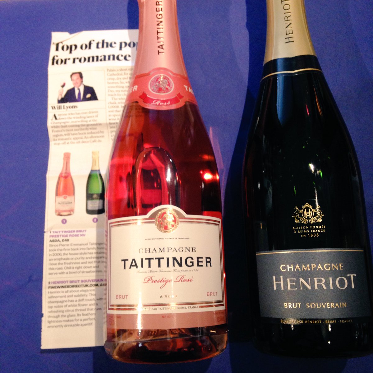 Wine_Upfront's tweet photo. Gorgeous champagnes featured in the Sunday Times Magazine available here @goytwines. A bottle makes a rather lovely #valentines gift 😉😉 https://t.co/R416fVjX1q