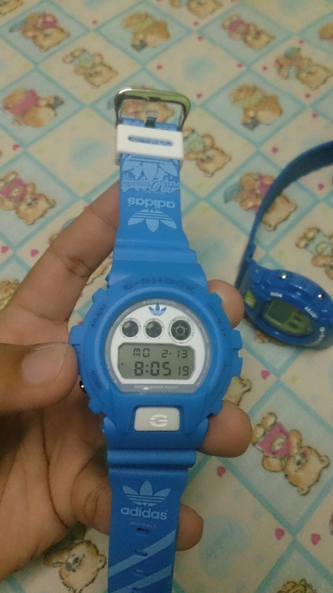 g shock adidas blue