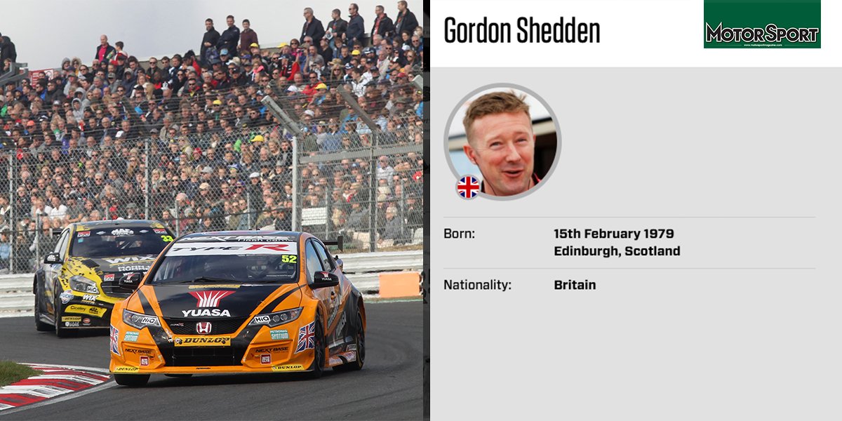 Happy Birthday to triple champion Flash Gordon Shedden, born 1979:  