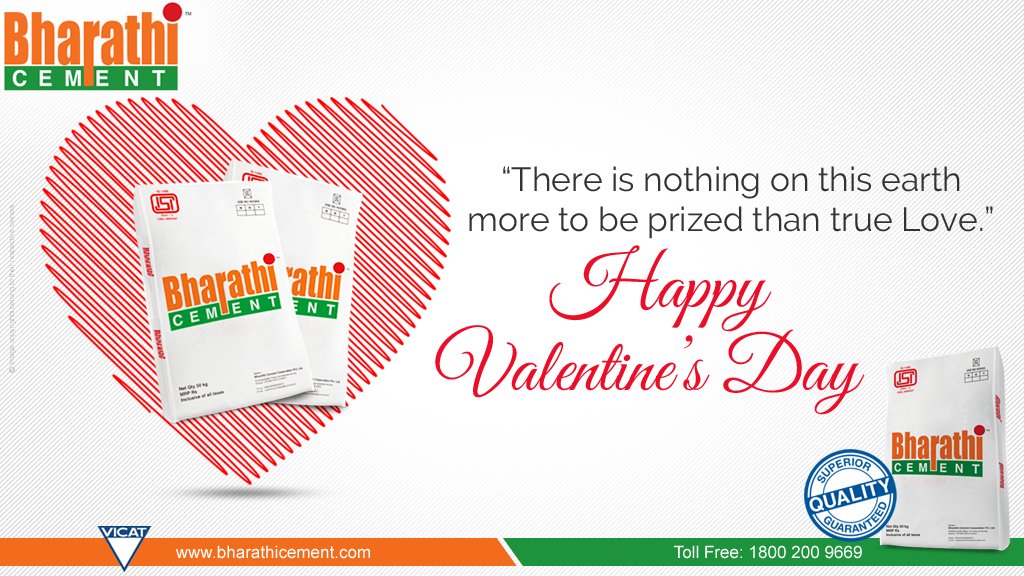 #BharathiCement wishing everyone Happy Valentine's Day.
