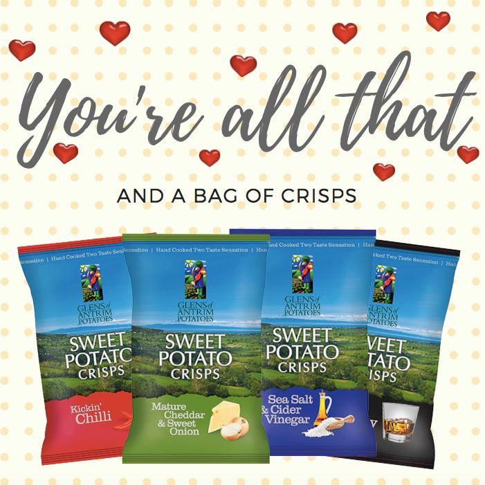 shindigscrisps's tweet photo. ❤️ You're all that and a bag of Crisps... ❤️ #GOACrisps #HappyValentinesDay ❤️ https://t.co/XVOqSmuNcO