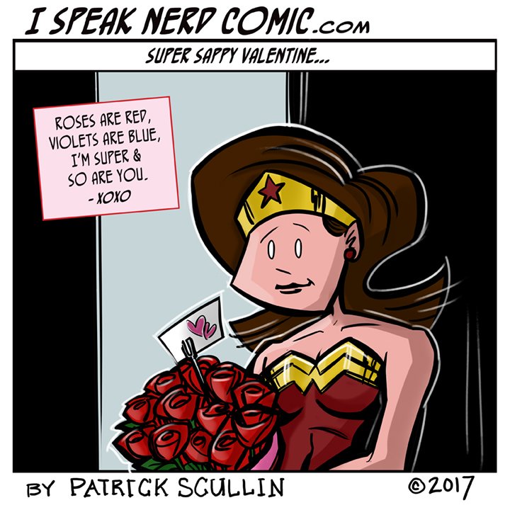 PatrickScullin's tweet image. Happy Super Sappy Valentine&apos;s Day #ISpeakNerd #Comic #Webcomic #WonderWoman #DC ow.ly/VEua308ZT4k