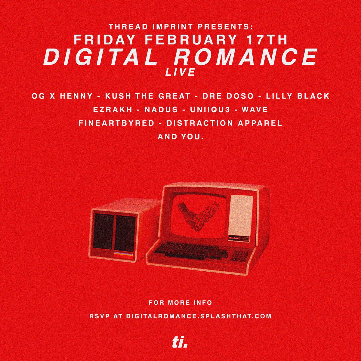 heartbreakhenny's tweet image. 👾🌹

#FridayThe17th 

#DigitalRomance • 1 yr Anniversary 

Bring some romance in your life again! 

RSVP : DigitalRomance.splashthat.com