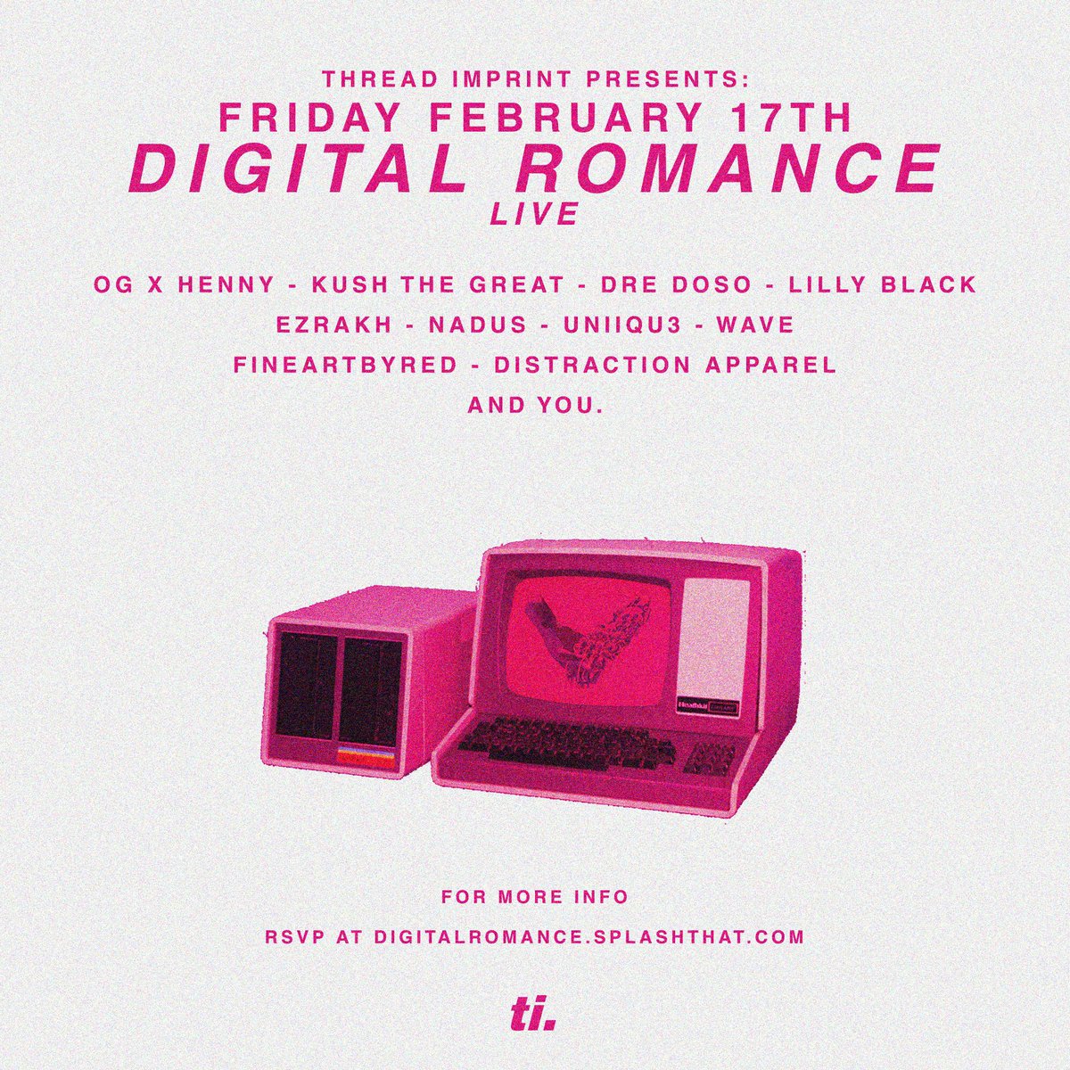 heartbreakhenny's tweet image. 👾🌹

#FridayThe17th 

#DigitalRomance • 1 yr Anniversary 

Bring some romance in your life again! 

RSVP : DigitalRomance.splashthat.com