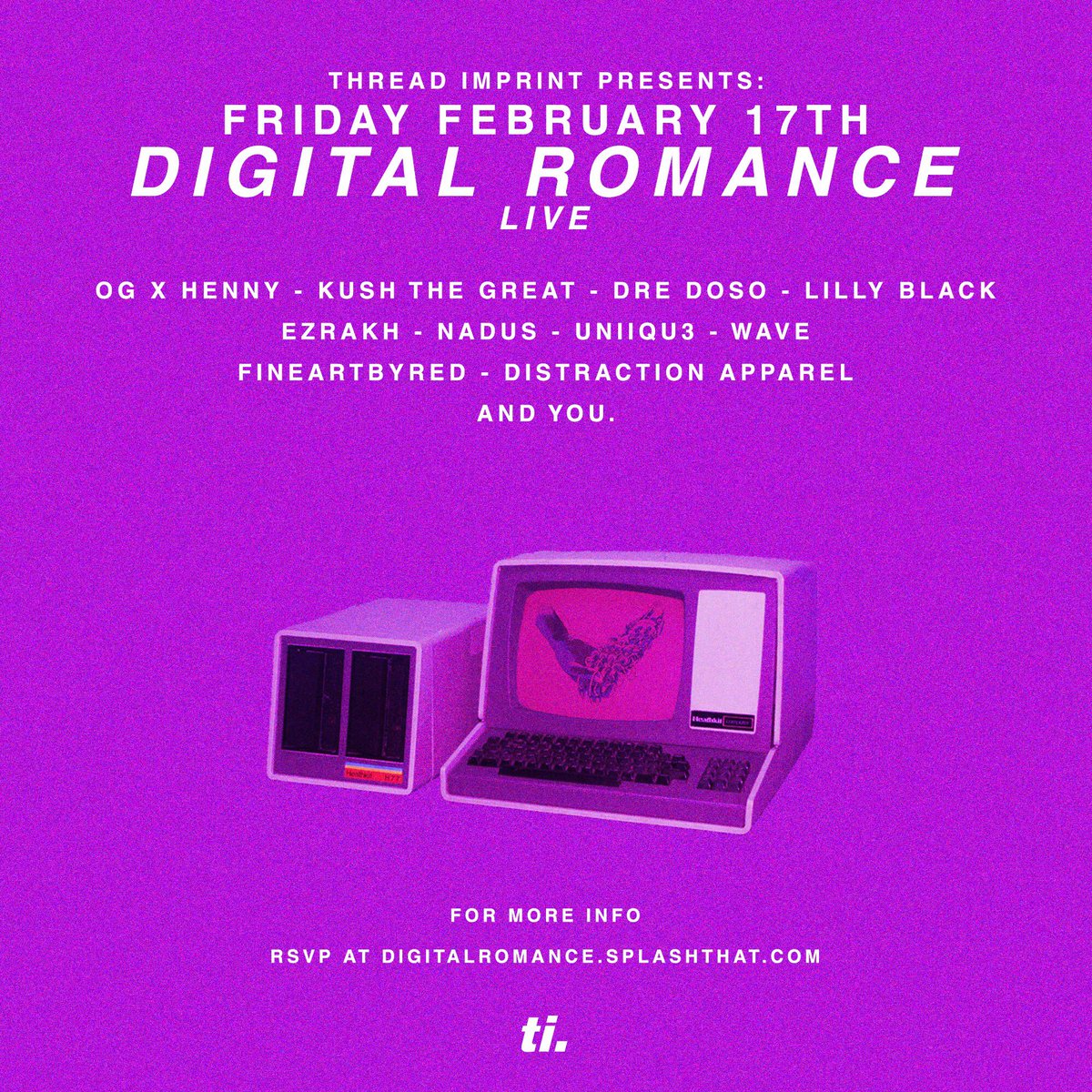 heartbreakhenny's tweet image. 👾🌹

#FridayThe17th 

#DigitalRomance • 1 yr Anniversary 

Bring some romance in your life again! 

RSVP : DigitalRomance.splashthat.com