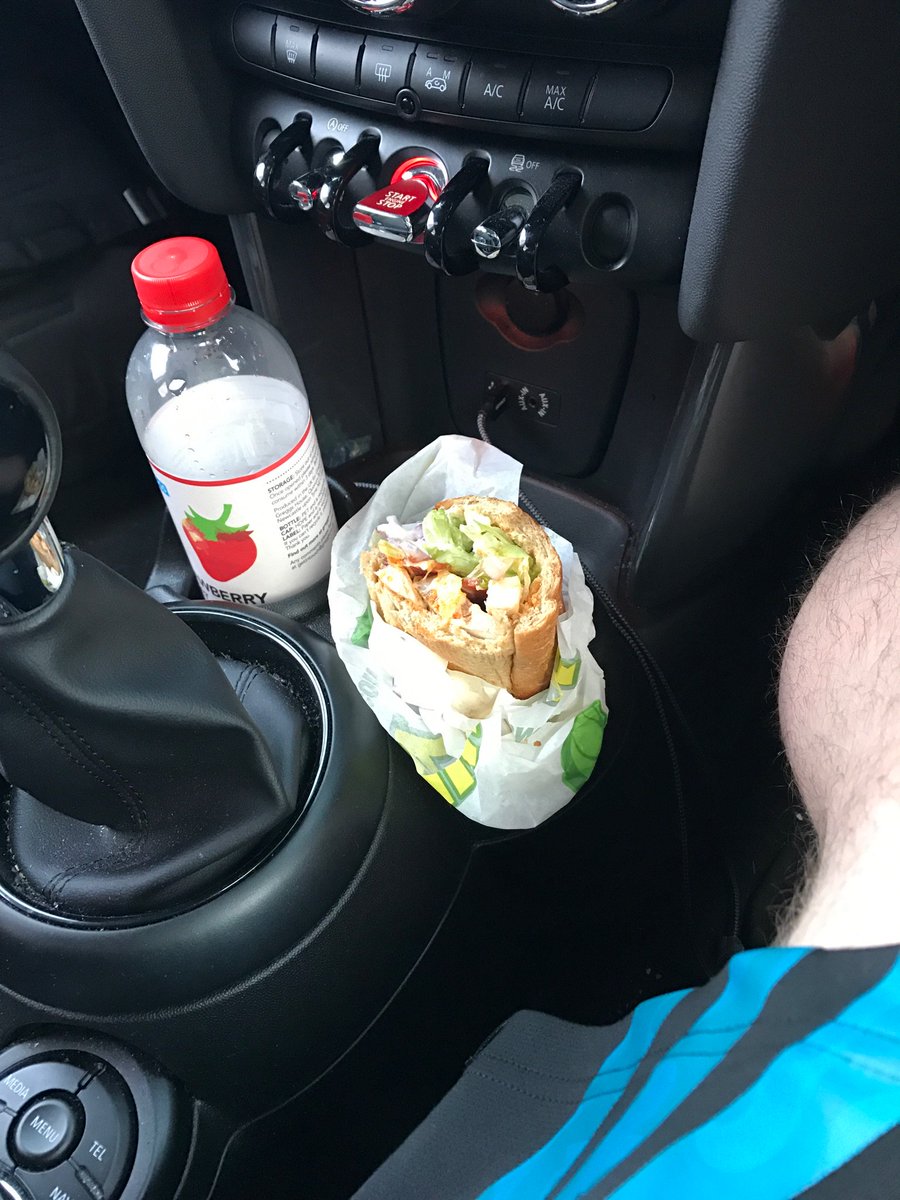 Hudzilla_'s tweet photo. What cup holders are really for. #FreeSubway https://t.co/iDmDcef1zx