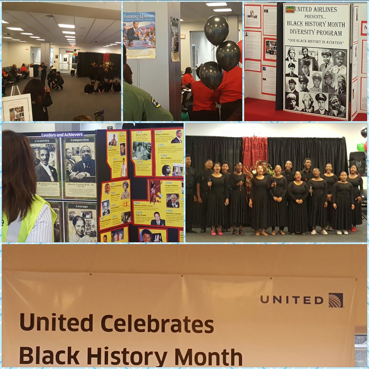 IAH celebrating Black month with a talented local high school <a href="/weareunited/">We Are United</a> @HermesPinedaHR <a href="/steph2169/">Steph Lea</a> #beingunited .
