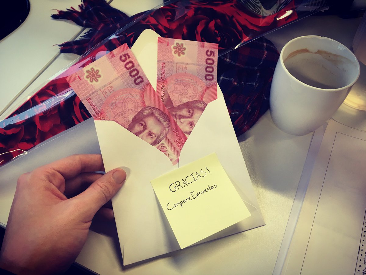 CompEncuestasCL's tweet photo. No puedes esperar hasta el día de pago? Recibe hasta $5000 por encuesta. Regístrate aquí: https://t.co/kMDNVuDtmC https://t.co/DAZSZlE1Pr