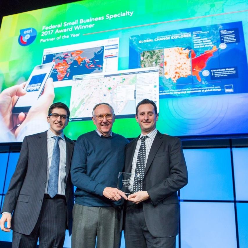 Esri's tweet photo. Small business partner awardees talk about Next Generation GIS today @esri #FedGIS  at 12:15 pm in Workshop Theatre 2 https://t.co/0wZbaL1hKg