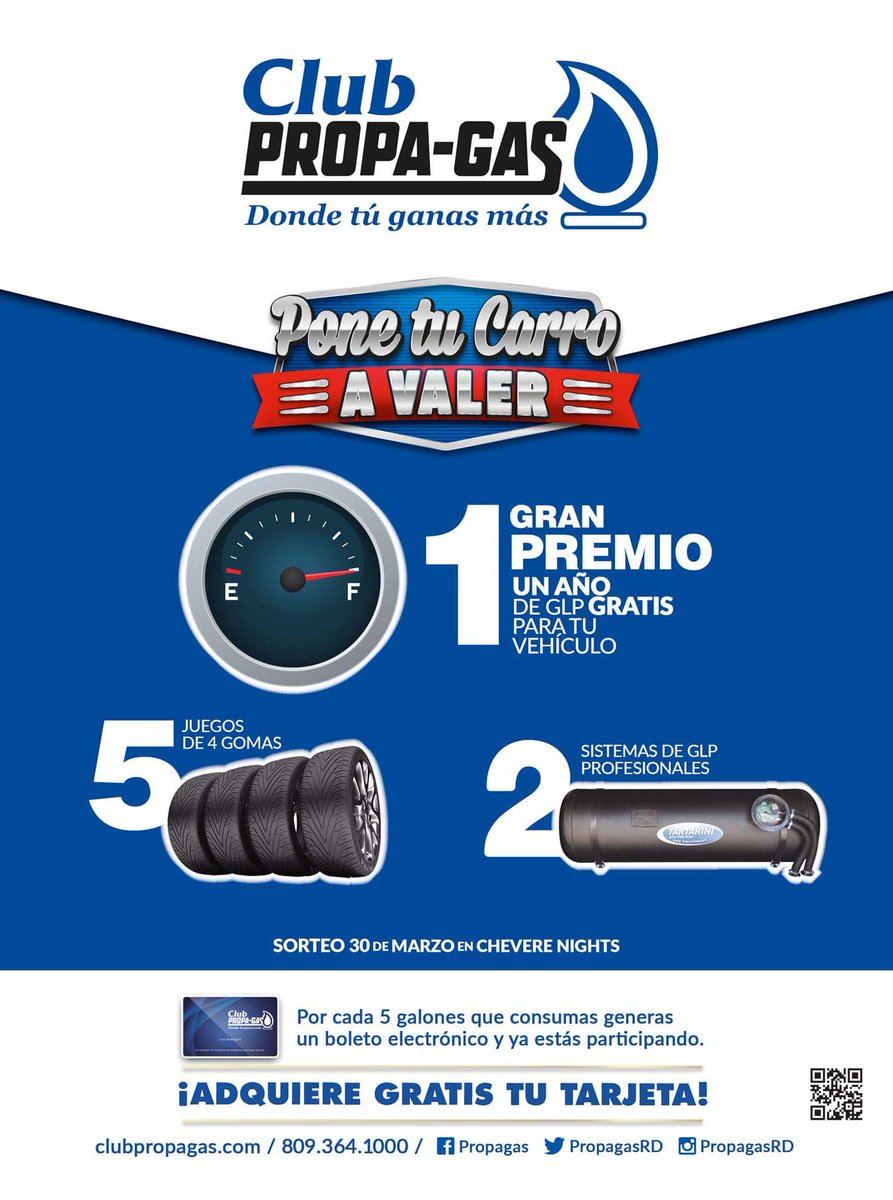 cbussi18's tweet photo. @PropaGasRD 1año de glp gratis 5 juego de gomas 2 sistemas de glp profesionales #SoyClubPropagas #poneTuCarroAValer https://t.co/qNI6cqLdvg