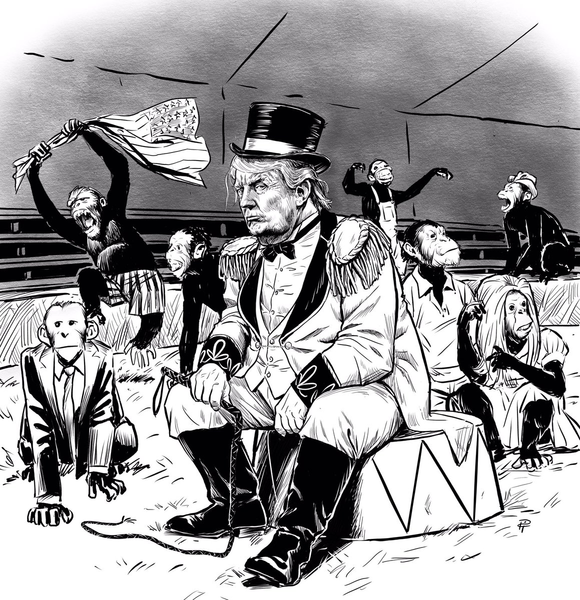 Latest political cartoon from Pia Guerra - The Circus : r/PoliticalHumor