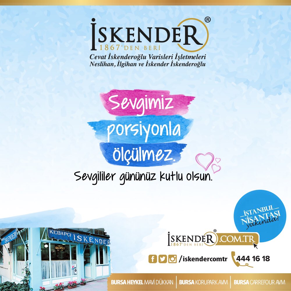iskender's tweet photo. Sevgimiz Porsiyonla Ölçülmez ❤️
#iskender #1867denBeri https://t.co/nlRfOupwzQ https://t.co/iunD2tvDRm