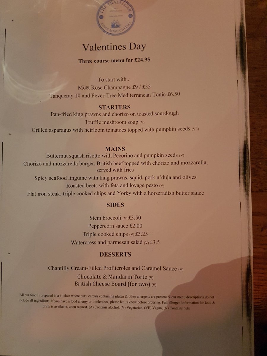 TrafChelsea's tweet image. It's never too late! Why not book for our 3 course valentines menu #valentines