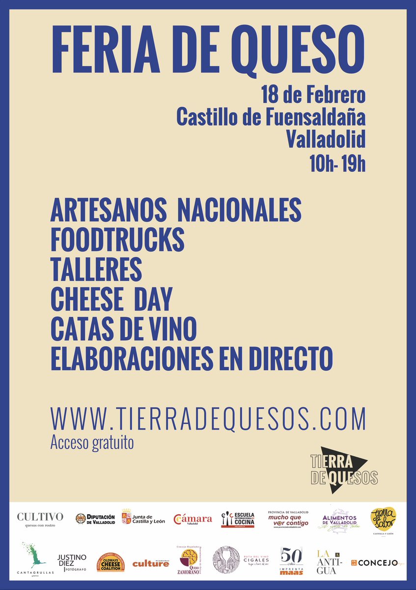 Esta semana se celebra <a href="/tierradequesos/">Tierra de Quesos</a> en Castillo de Fuensaldaña, un evento al que nosotros no podíamos faltar. ¿Nos vemos? #tierradequesos