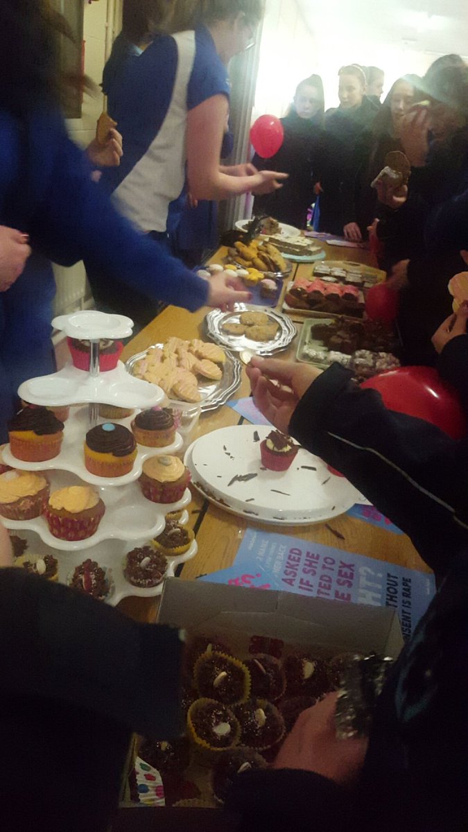 YesNotTheDress's tweet photo. Our Valentines Day bake sale in aid of the @DublinRCC is a huge success! Thank you all for the support #LetsGetConsensual https://t.co/mKOkqEcb1r