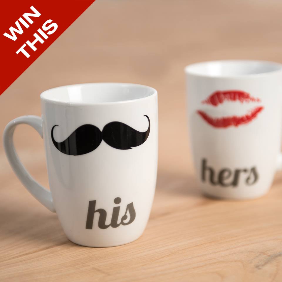 Share the #love this #valentine RT + tell us with whom would you like to share a cuppa this #valentineto to #win our #super #cute mug set!