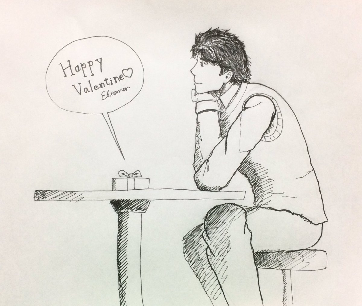 Happy Valentine for Jonathan!

#jojo 
#イラスト
#絵描きの輪
#絵描きさんと繋がりたい 
#ジョジョラーさんと繋がりたい 
#バレンタインデー 