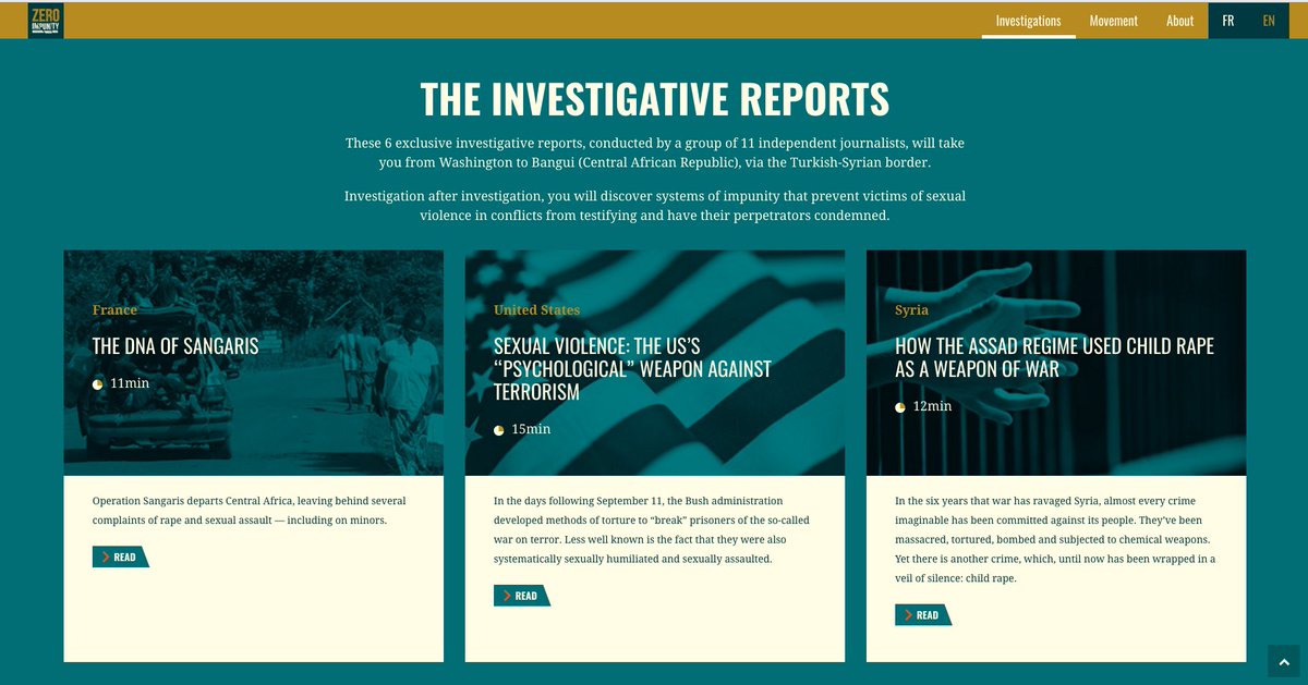 #zeroimpunity Don't miss our three first investigative reports in full free access zeroimpunity.com/?lang=en#inves… #sexualviolence #rape