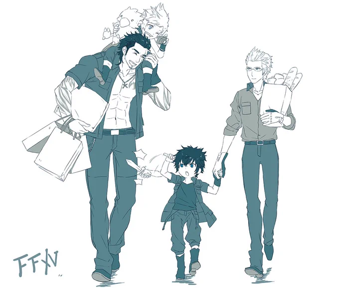 FF15感想😆
父=グラディオ
母=イグニス
長子=ノクト
末子=プロンプト
一家人~~~~超~~~可愛~~~~~😭 