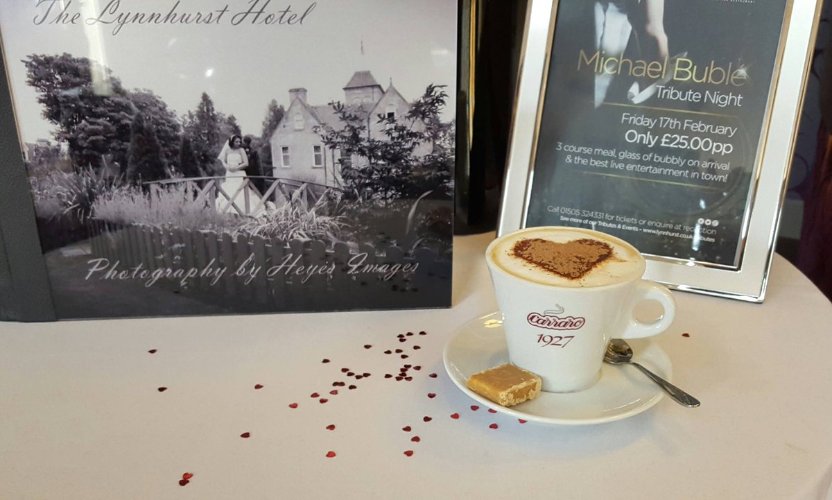 Happy Valentines Day from everyone here at Lynnhurst Hotel. Last minute bookings still available. Call us on 01505324331.