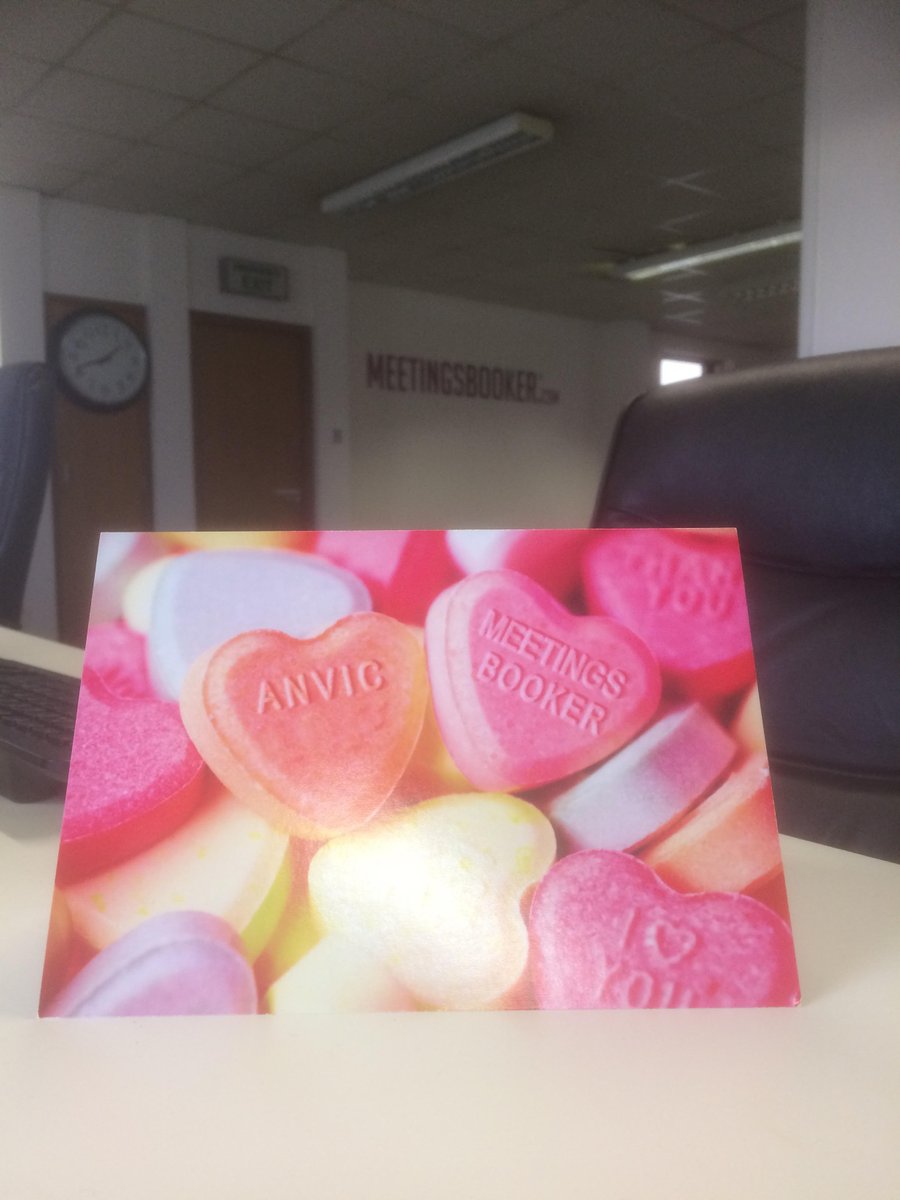 MeetingsBooker's tweet photo. Huge thanks to @AnvicNW for the lovely St Valentines Day hamper and cool card! https://t.co/sWXjhgVUyD
